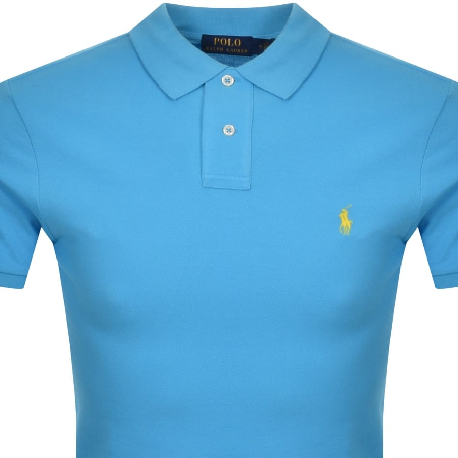 Alternative Image for ProductRalph Lauren Slim Fit Polo T Shirt Blue2